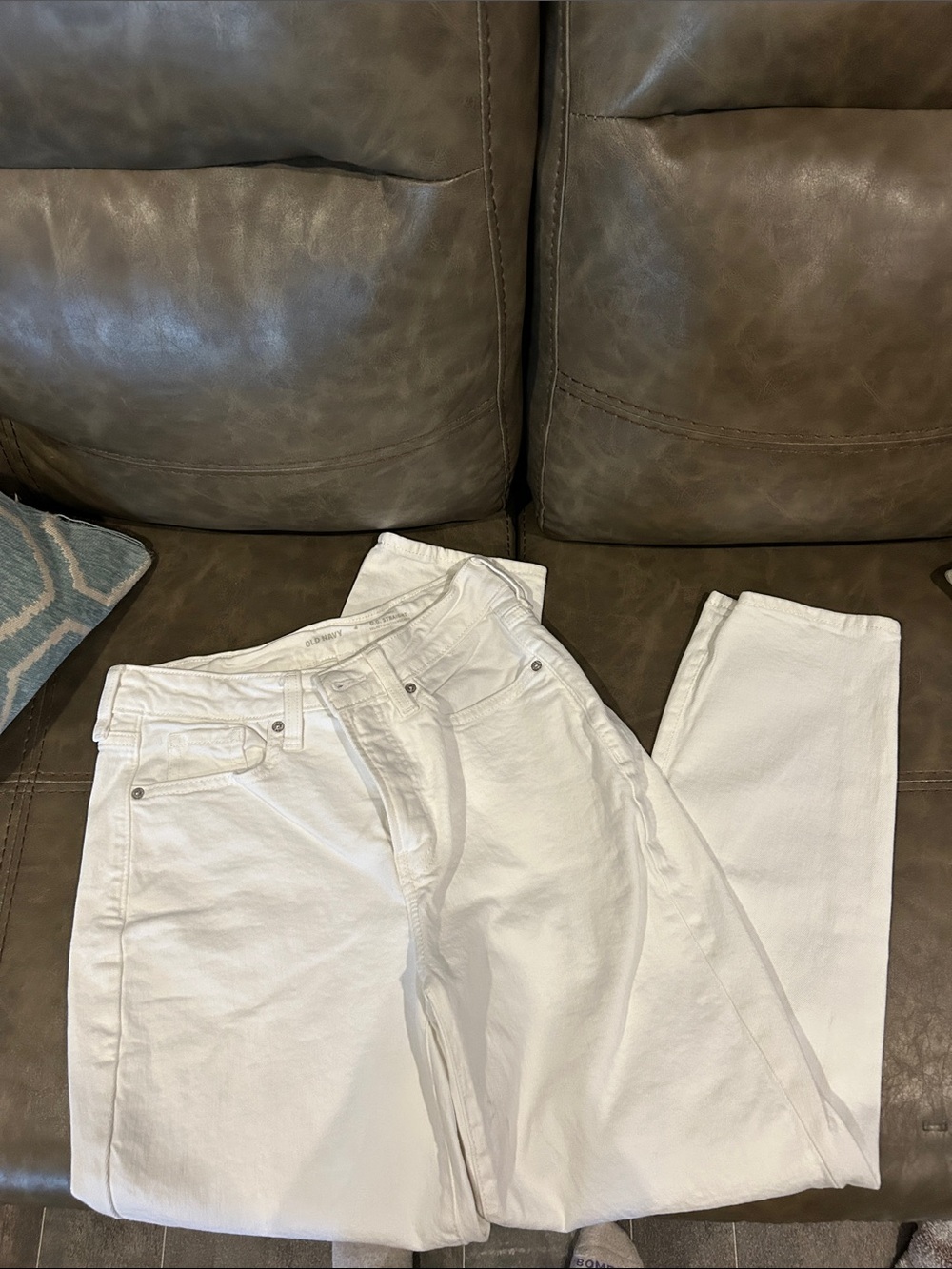 Old Navy White Straight Leg Women's Jeans